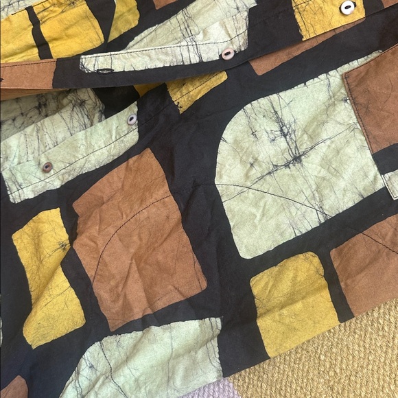 Osei Duro Cotton Geometric Patterned Sleeveless Dress - Picture 3 of 5